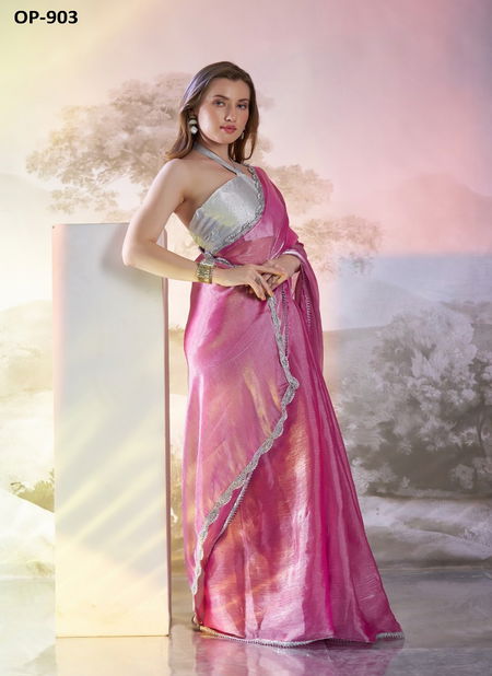 Laxminam OP 903 Burberry Organza Designer Wholesale Saree Manufacturers